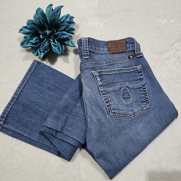 Lucky Brand Lola Bootcut Blue Wash Mid‑Rise Jeans w/ Embroidered Back Pockets 27 - Picture 10 of 14